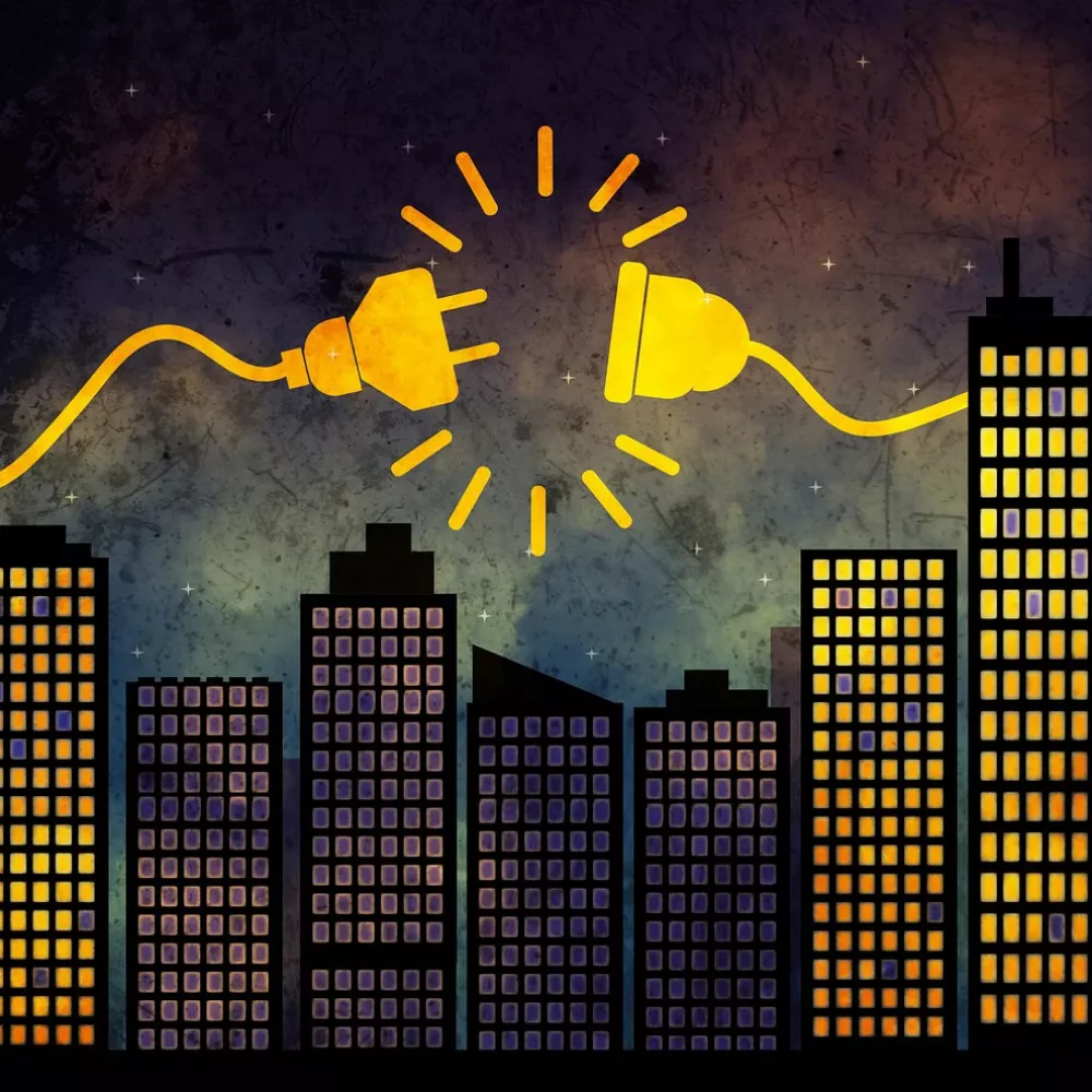 la rappresentazione di una presa elettrica, questa volta senza sbalzi di tensione