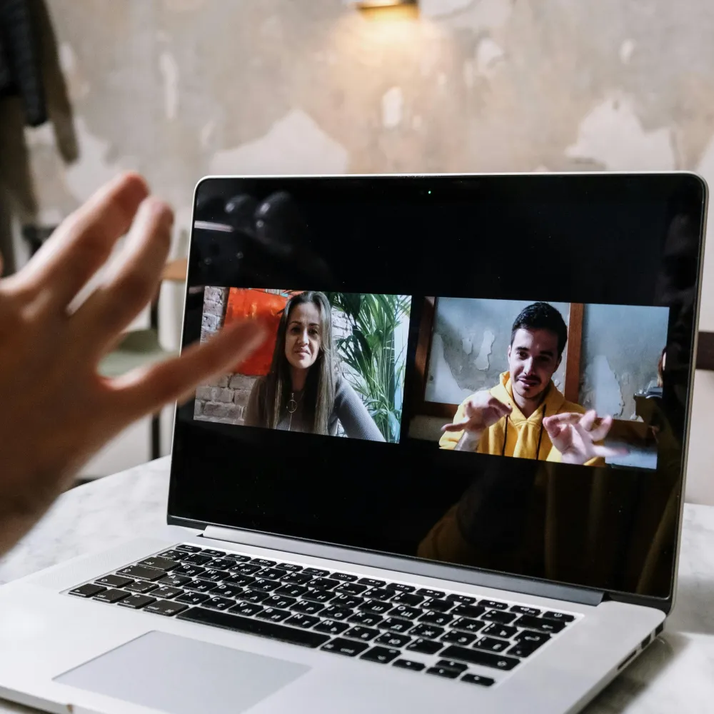 la classica schermata che ogni sistema di videochiamata presenta