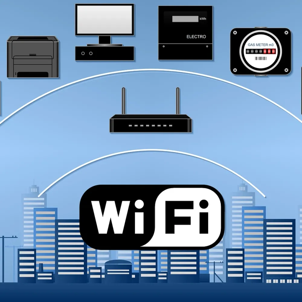 la rappresentazione di una rete wifi