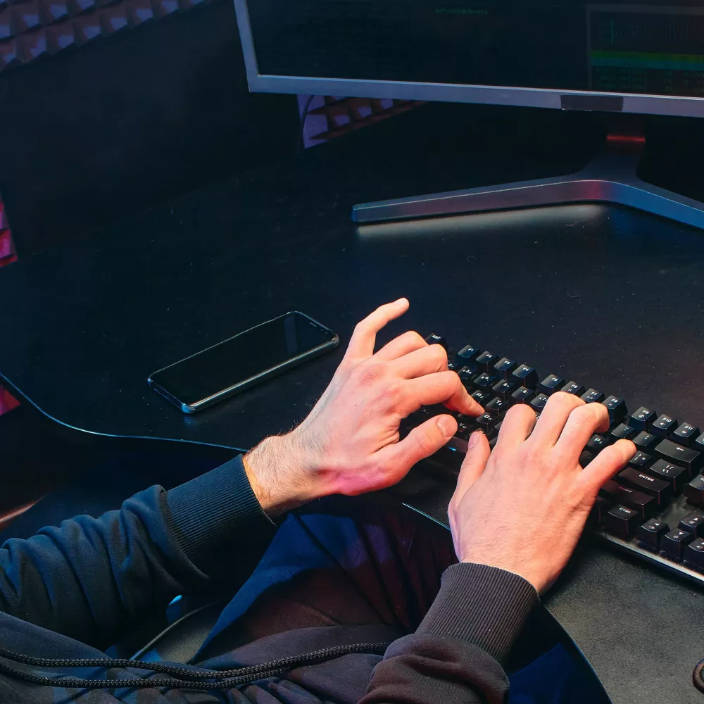 un utente che naviga per la rete ignaro dei siti sospetti che può incontrare