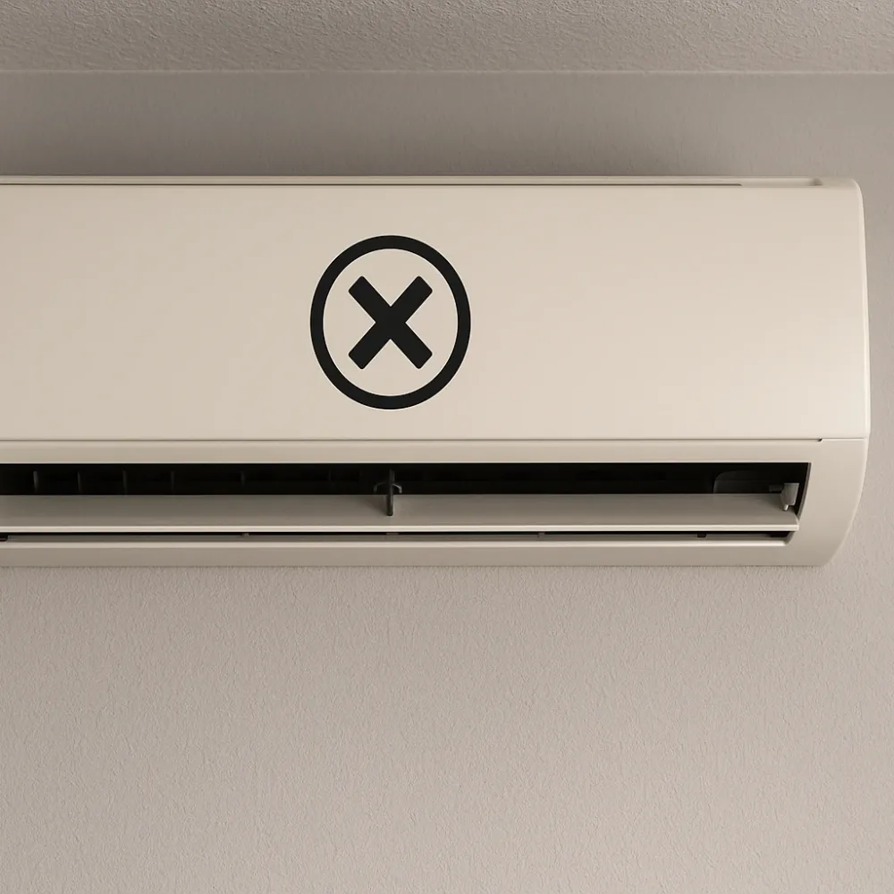 un climatizzatore che ha subito perdite di refrigerante