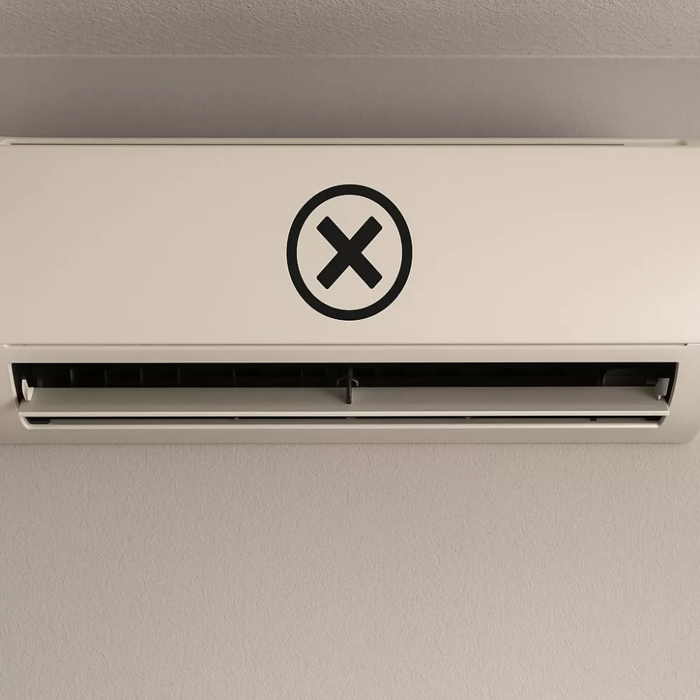 un climatizzatore che ha subito perdite di refrigerante