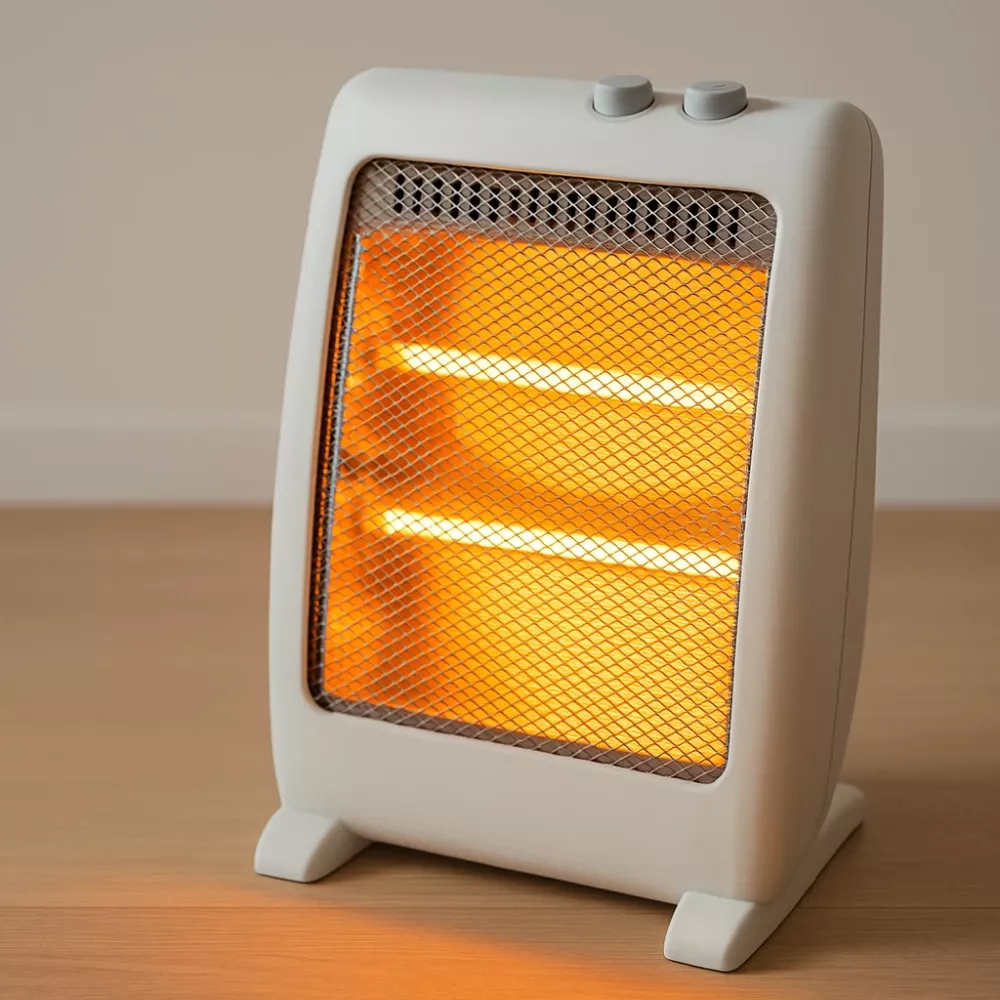 una stufa elettrica in azione