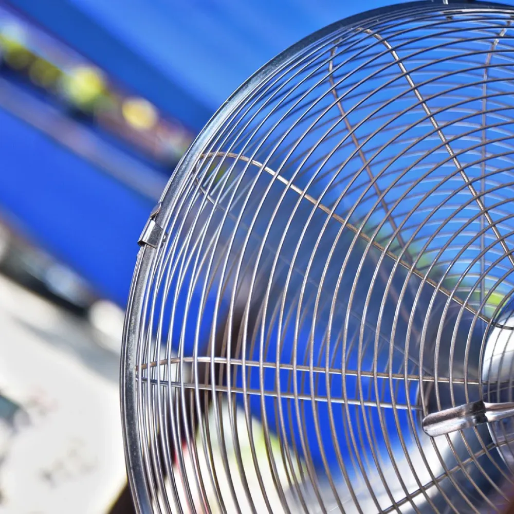 il dettaglio di un ventilatore privo di polvere