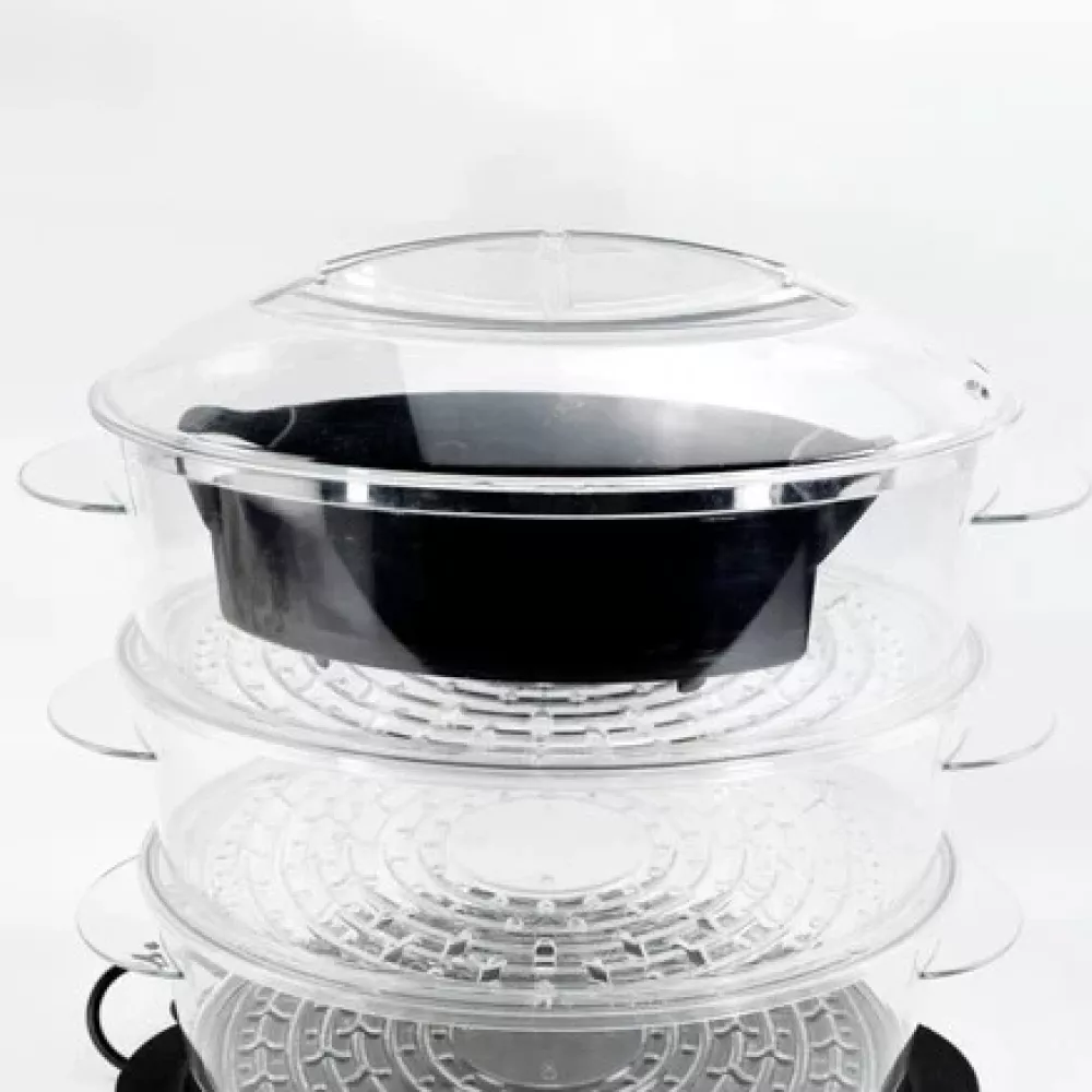 una vaporiera elettrica pronta per l'uso