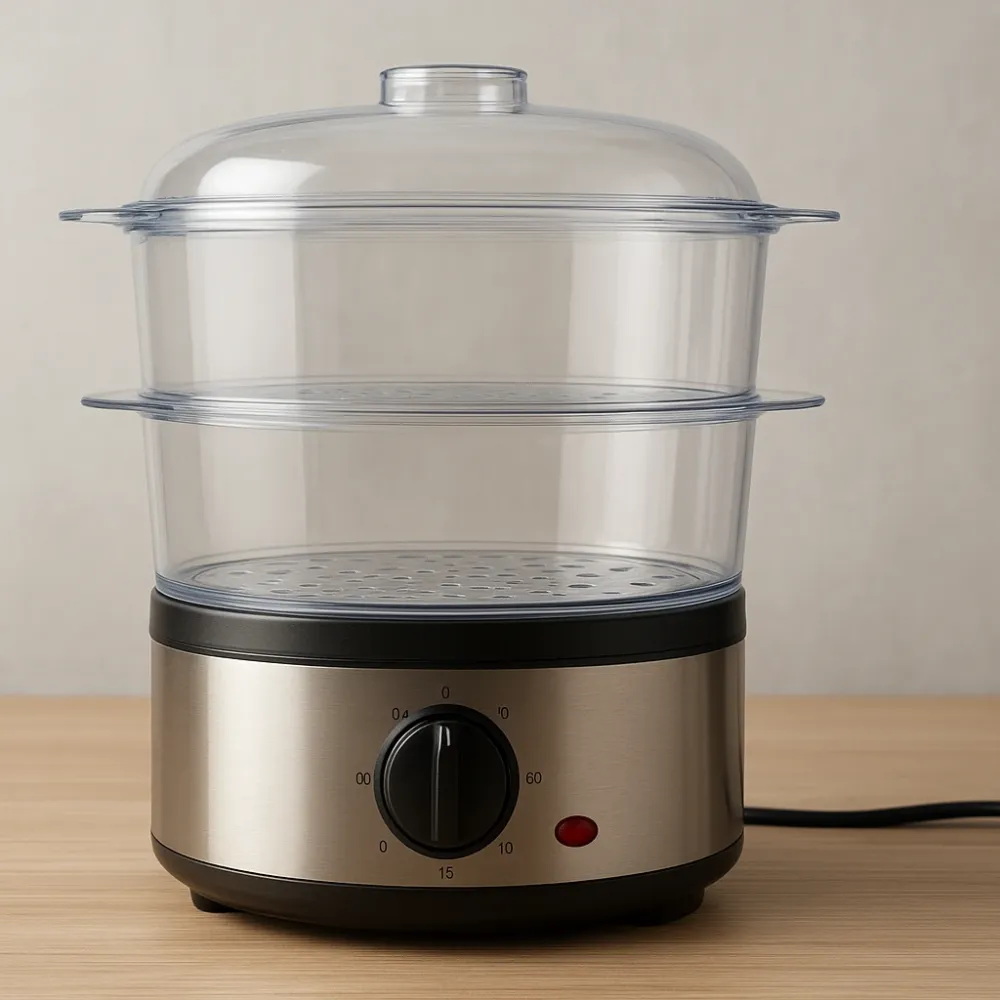 una vaporiera elettrica pronta all'uso