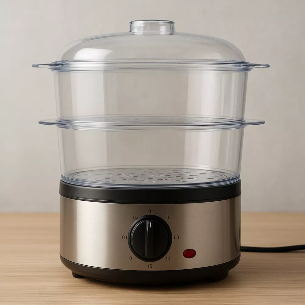 una vaporiera elettrica pronta all'uso