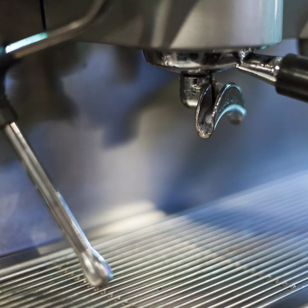 un dettaglio della macchina del caffè espresso
