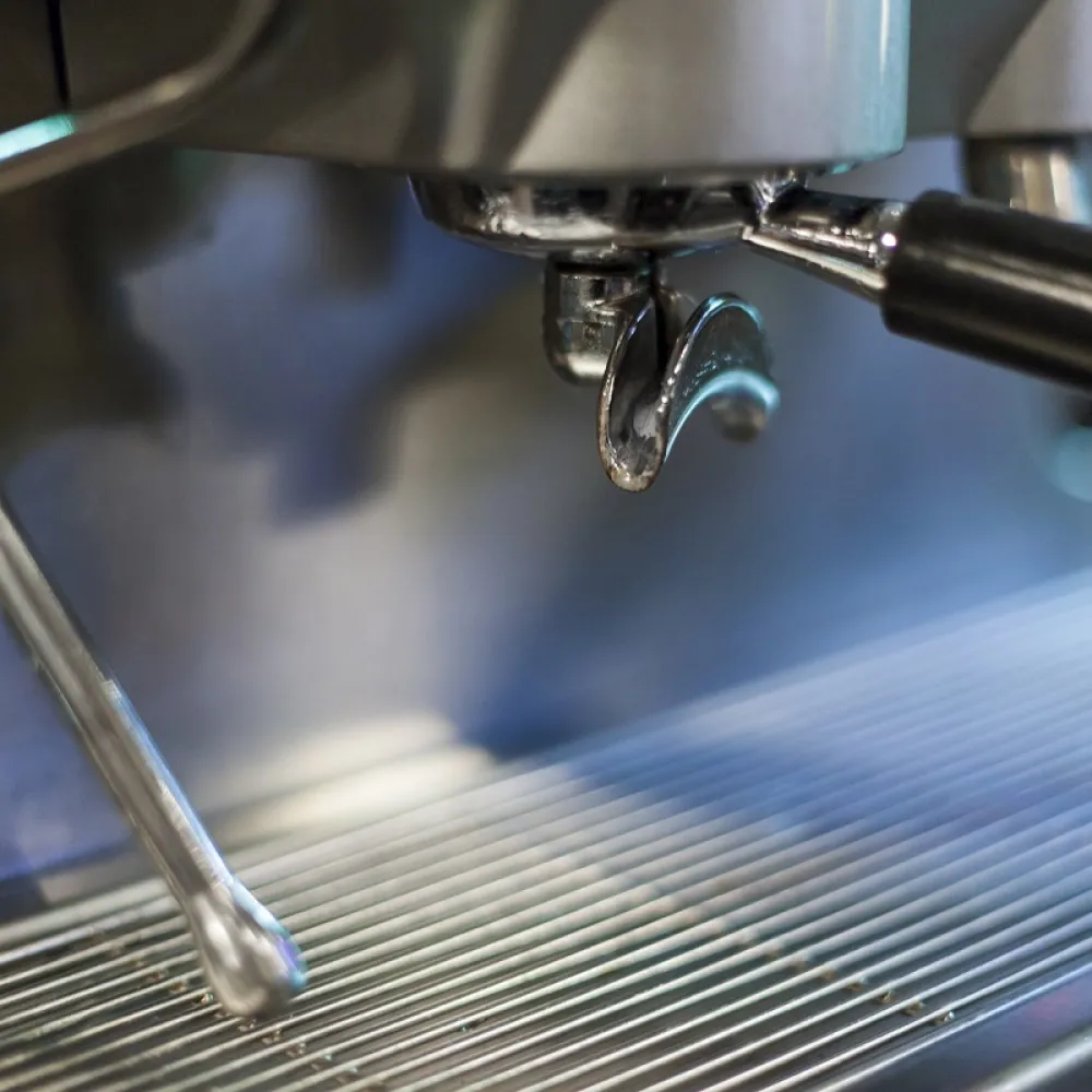 un dettaglio della macchina del caffè espresso