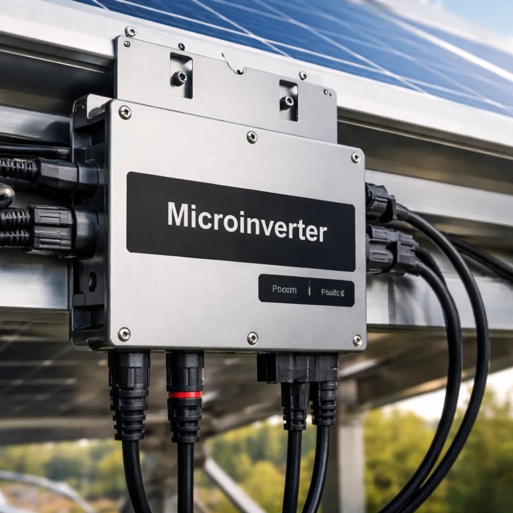la rappresentazione grafica di un microinverter